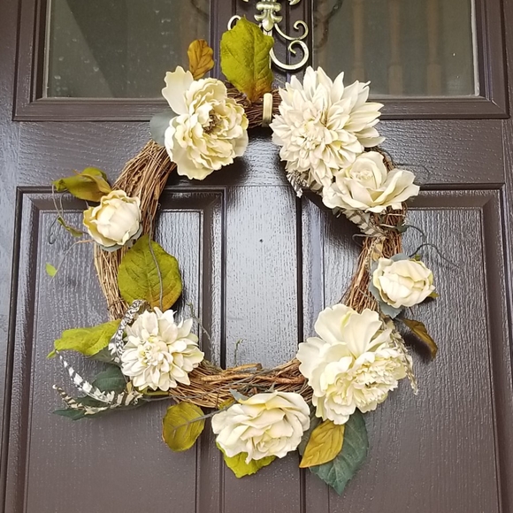 Vintage Rose/Peony Wreath